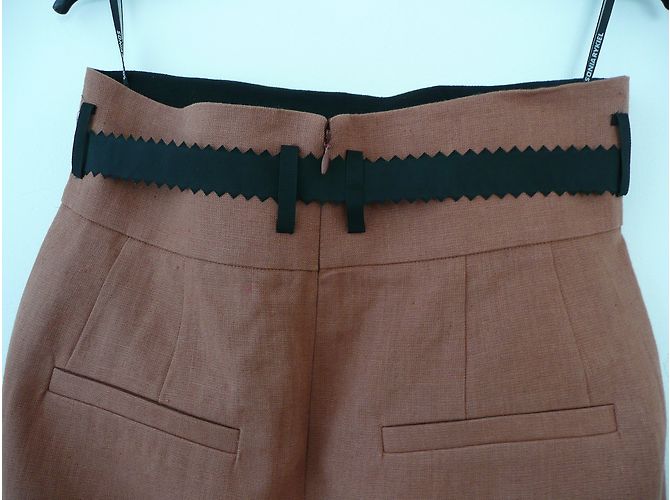 Sonia Rykiel Leinenrock Braun Camel - Ansicht 6