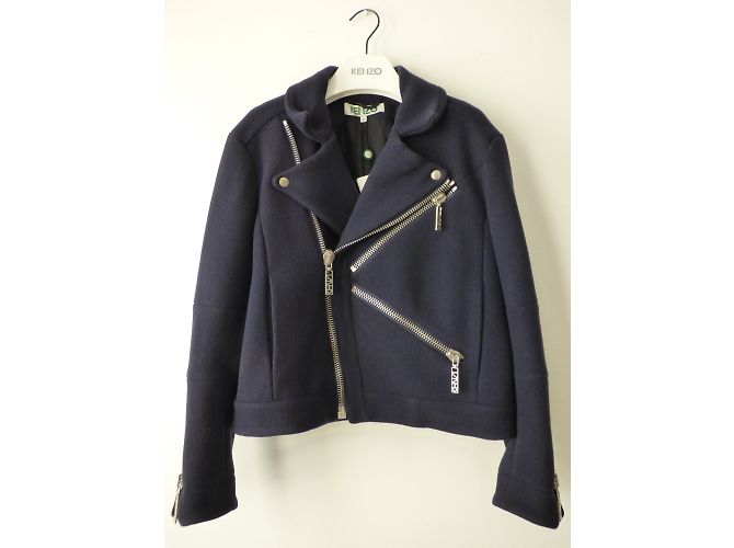 Kenzo Perfecto wool jacket blue - view 11