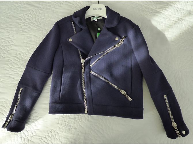 Kenzo Perfecto wool jacket blue - view 15