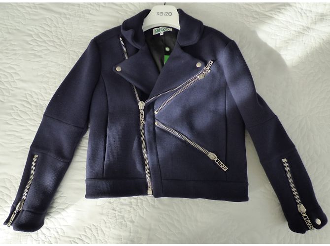 Kenzo Perfecto wool jacket blue - view 16
