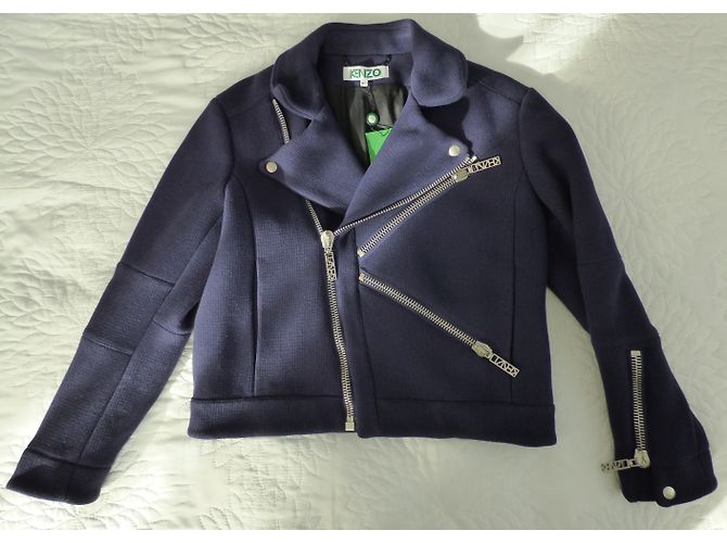 Kenzo Perfecto wool jacket blue - view 4