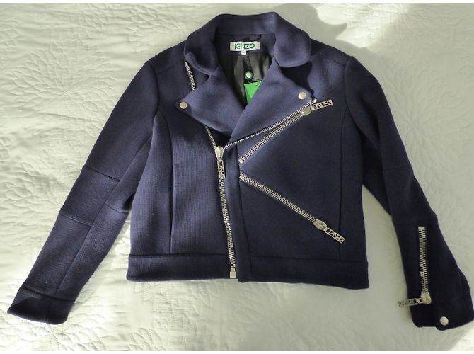 Kenzo Perfecto wool jacket blue - view 5