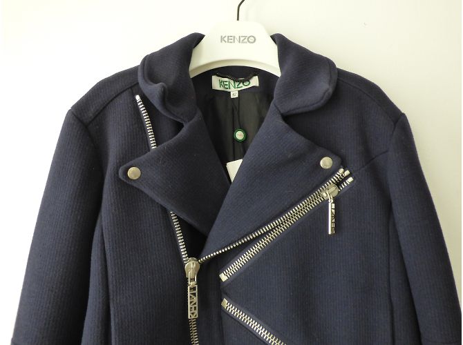 Kenzo Perfecto wool jacket blue - view 7