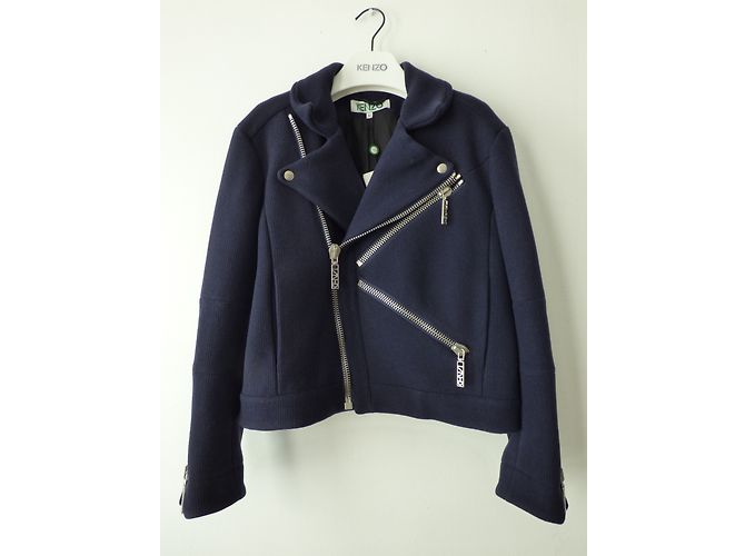 Kenzo Perfecto wool jacket blue - view 9
