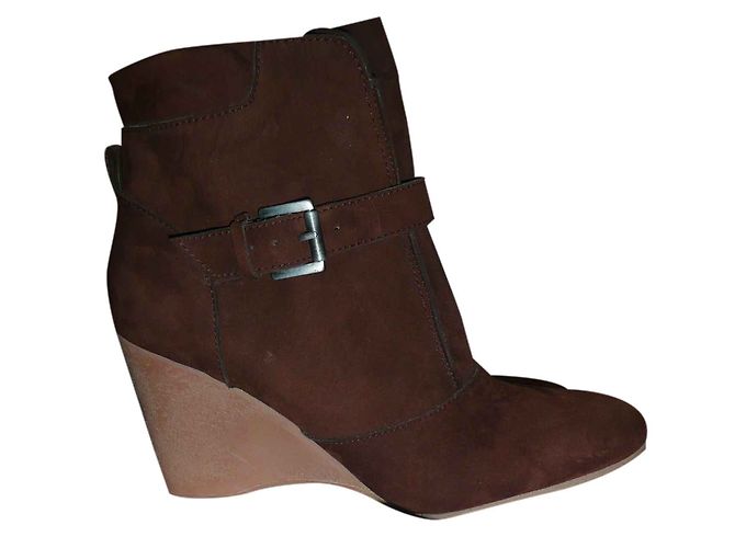 Botines Vanessa Bruno Athe de nubuck marrón Castaño - vista 2