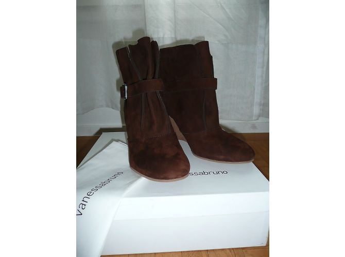 Botines Vanessa Bruno Athe de nubuck marrón Castaño - vista 3