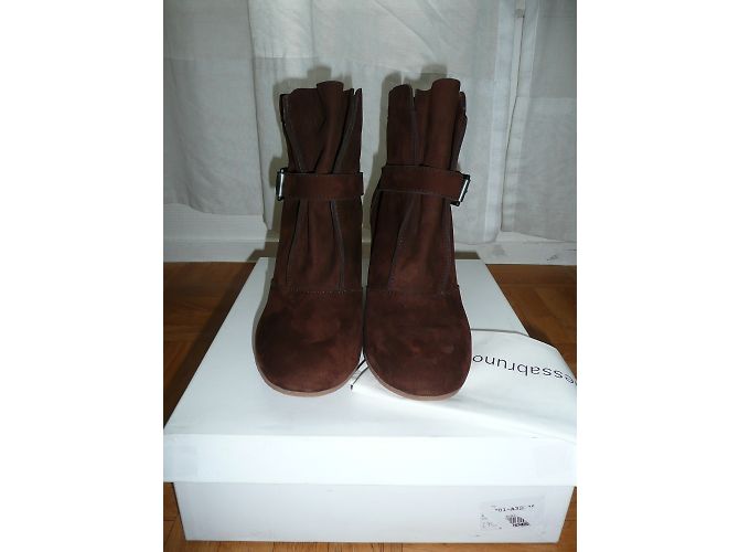 Botines Vanessa Bruno Athe de nubuck marrón Castaño - vista 4