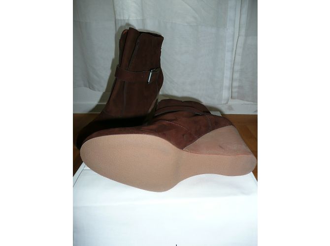 Botines Vanessa Bruno Athe de nubuck marrón Castaño - vista 7