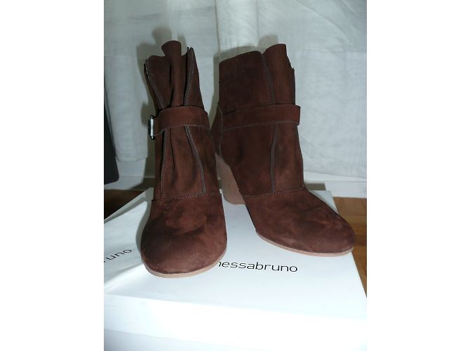 Botines Vanessa Bruno Athe de nubuck marrón Castaño - vista 8
