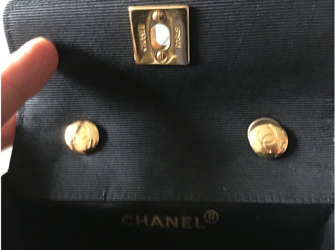 Clutch Chanel Mini Timeless in seta nera Nero - vista 5