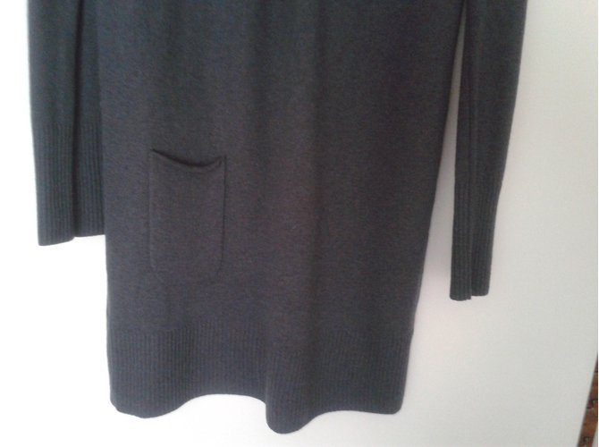 Autre Marque Entracte Strickpullover Tunika Wolle Kaschmir Grau - Ansicht 9