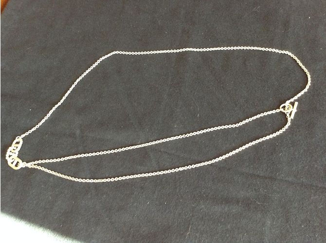 Hermès Lange Halskette Silber - Ansicht 10