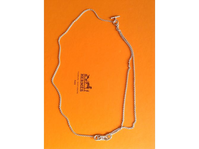 Hermès Lange Halskette Silber - Ansicht 12