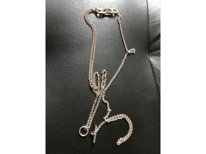 Hermès Lange Halskette Silber - Ansicht 3