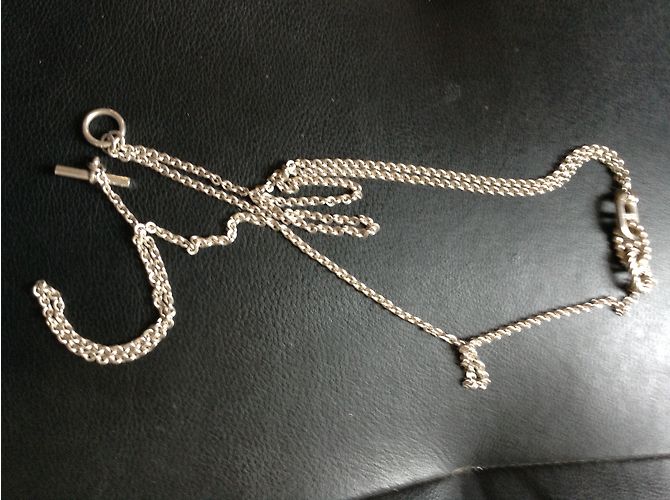 Hermès Lange Halskette Silber - Ansicht 5