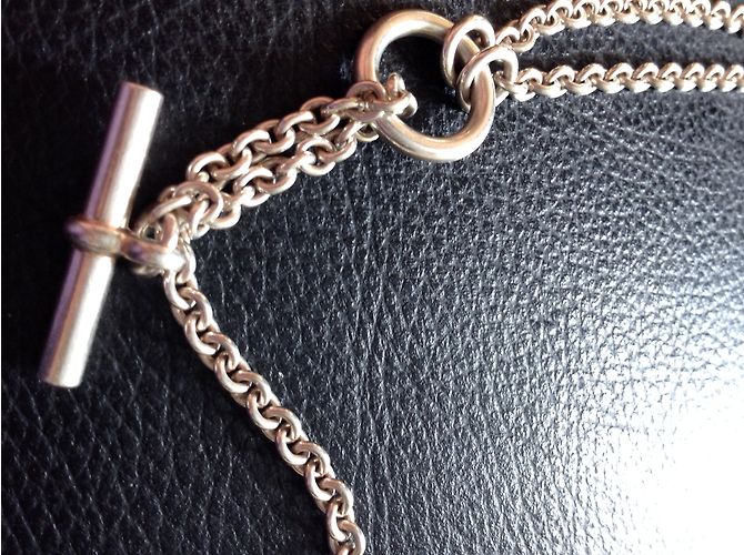Hermès Lange Halskette Silber - Ansicht 6