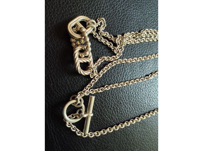 Hermès Lange Halskette Silber - Ansicht 7