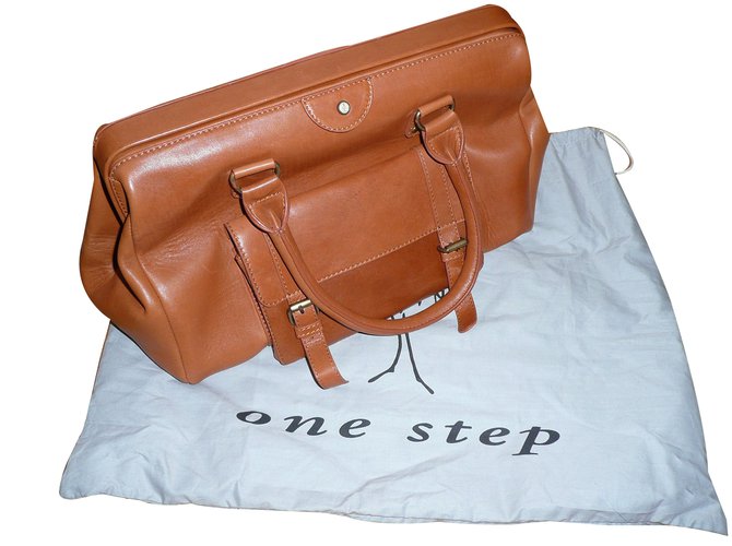 Borsa in pelle One step Caramello - vista 2