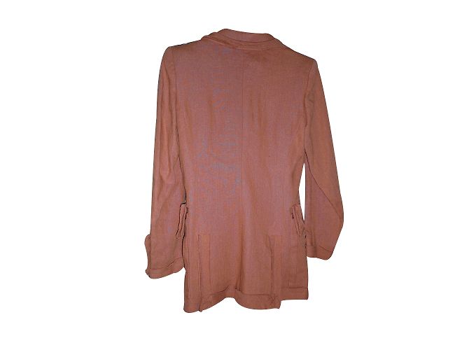 Chaqueta cruzada Sonia Rykiel marrón de lino Talla 38 - vista 2