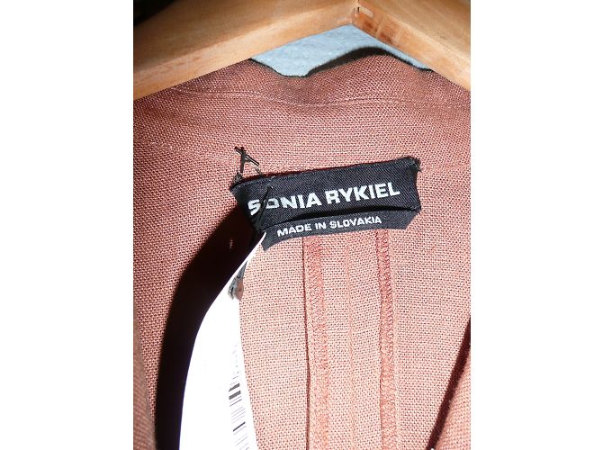 Chaqueta cruzada Sonia Rykiel marrón de lino Talla 38 - vista 3