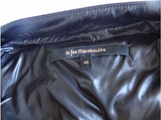 La Fée Maraboutée Black Short Coat Polyamide Size 40 - view 3