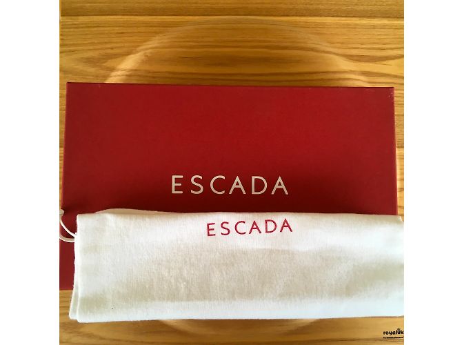 Décolleté Escada in nabuk beige con dettagli rettile - vista 7