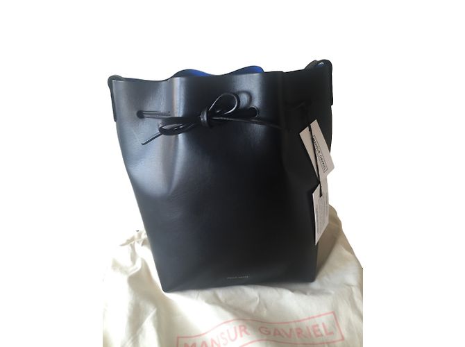 Mansur Gavriel Bucket Bag GM Schwarz Blau - Ansicht 2