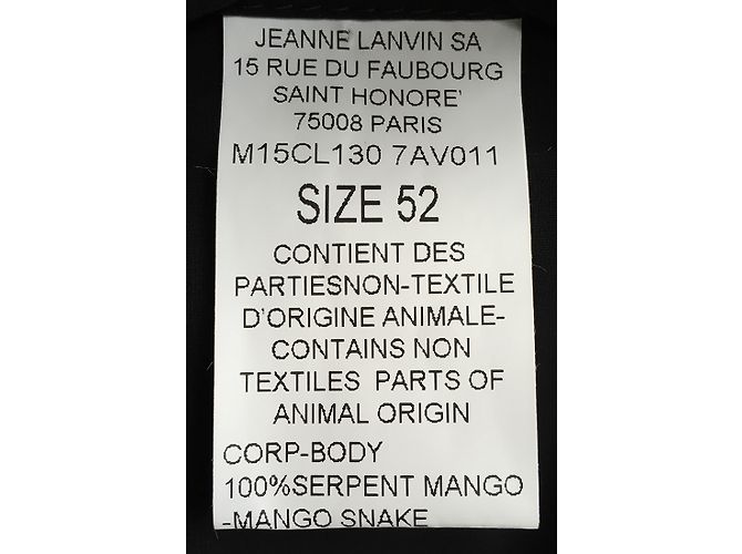 Lanvin abrigo de piel de serpiente - vista 7