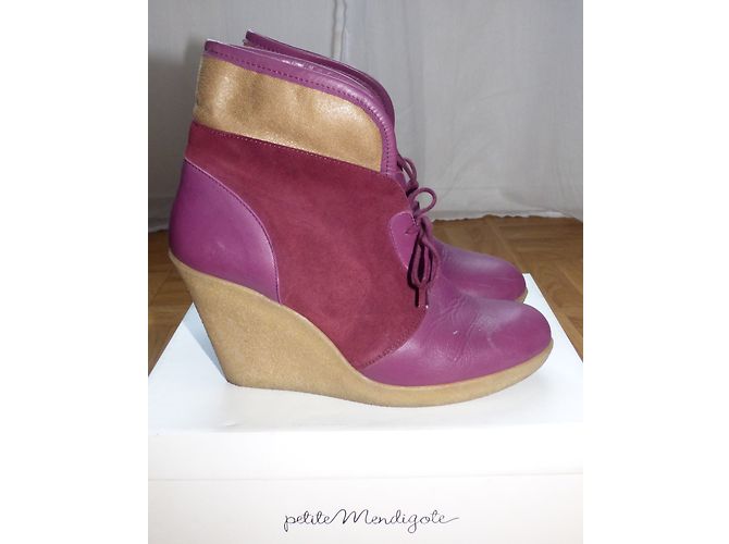 Petite Mendigote Stivaletti Bordò - vista 5