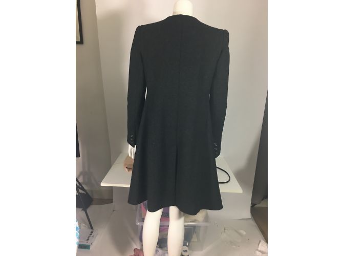 Abrigo Louis Vuitton de lana gris carbón 42 Gris antracita - vista 13