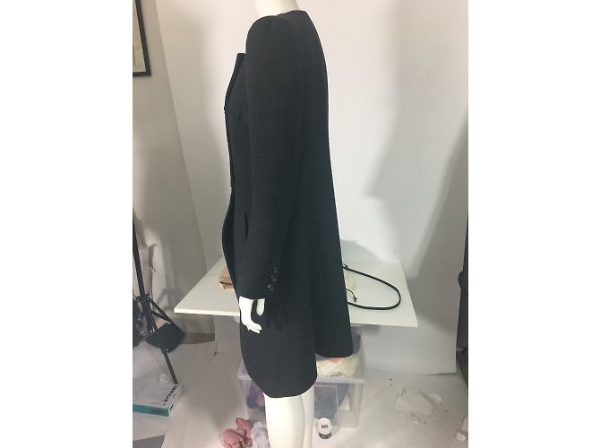 Abrigo Louis Vuitton de lana gris carbón 42 Gris antracita - vista 15