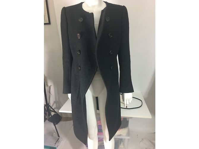 Abrigo Louis Vuitton de lana gris carbón 42 Gris antracita - vista 16