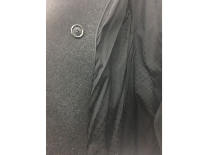 Abrigo Louis Vuitton de lana gris carbón 42 Gris antracita - vista 18