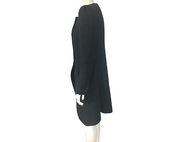Abrigo Louis Vuitton de lana gris carbón 42 Gris antracita - vista 3