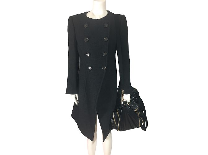 Abrigo Louis Vuitton de lana gris carbón 42 Gris antracita - vista 5