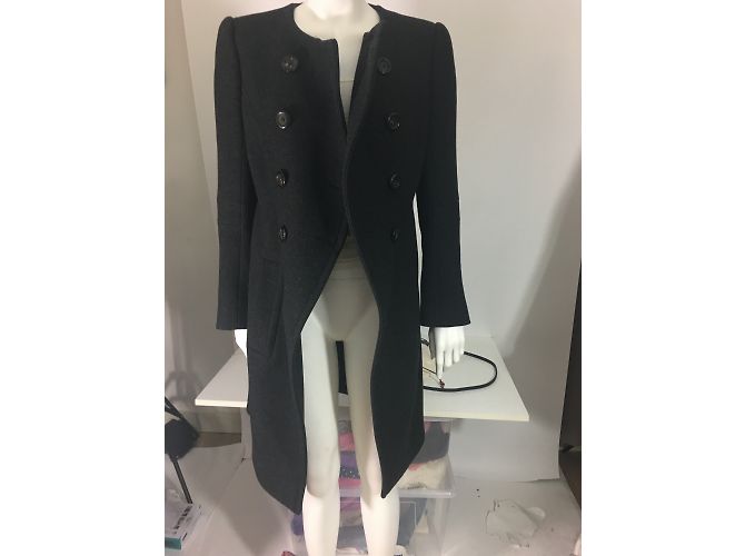 Abrigo Louis Vuitton de lana gris carbón 42 Gris antracita - vista 6