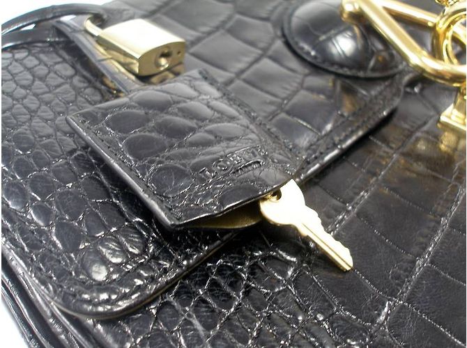 Loewe BORSA CROC SU PALIO DI SU-BLI-ME Nero - vista 10