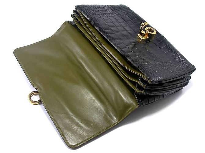 Loewe BORSA CROC SU PALIO DI SU-BLI-ME Nero - vista 13