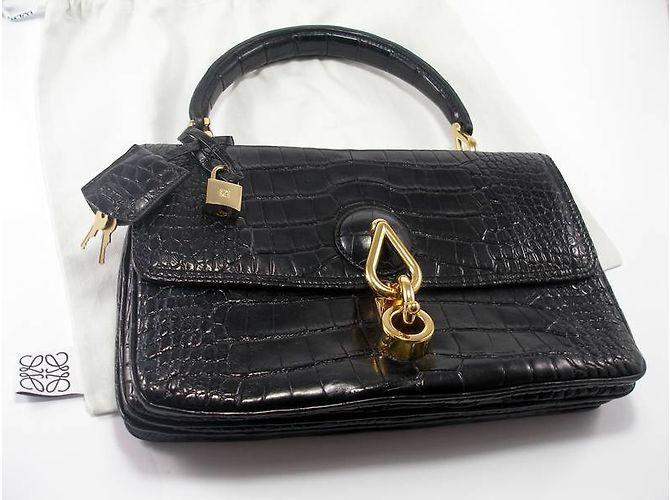 Loewe BORSA CROC SU PALIO DI SU-BLI-ME Nero - vista 18
