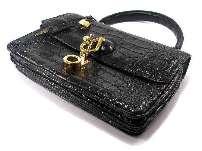 Loewe BORSA CROC SU PALIO DI SU-BLI-ME Nero - vista 5