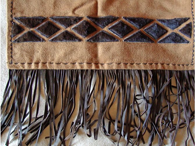 Autre Marque Sciarpa in lana e cashmere marrone con motivi geometrici - vista 2