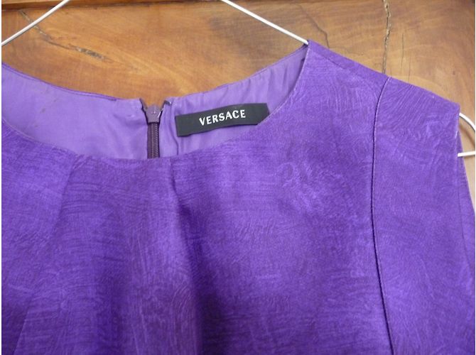 Vestido Versace de seda morado Púrpura - vista 3