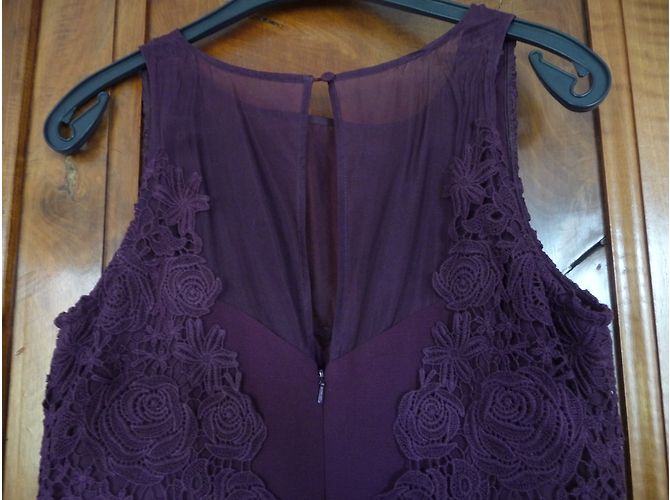 Coast Kleid aus Polyester und Seide Pflaume 42FR - Ansicht 4