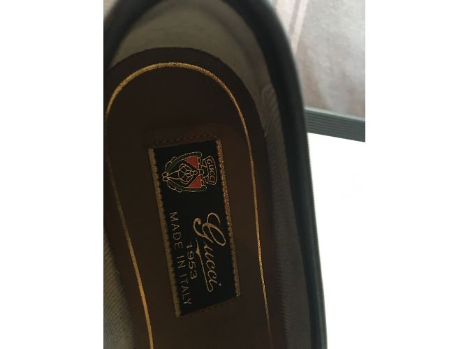 Mocassini Gucci in pelle nera taglia 35 Nero - vista 3