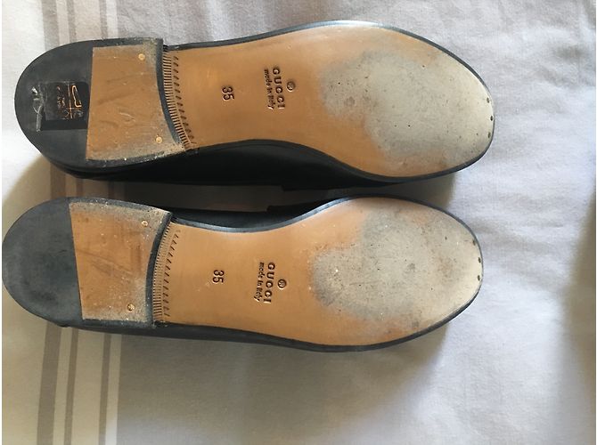 Mocassini Gucci in pelle nera taglia 35 Nero - vista 4