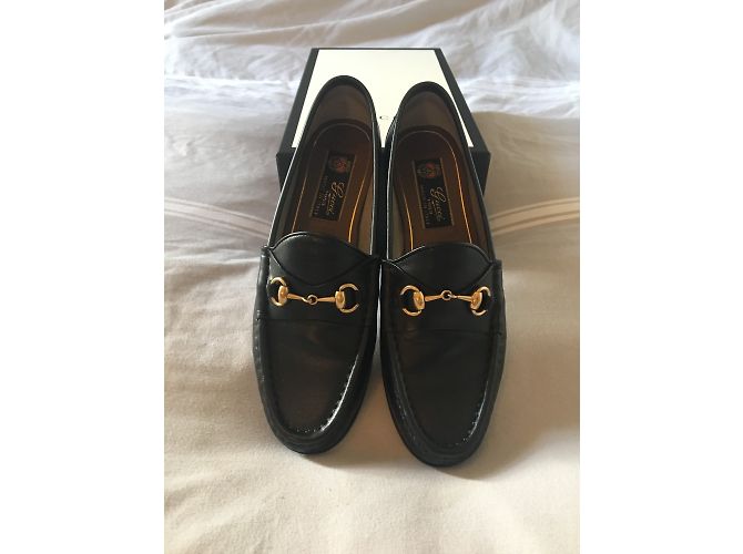 Mocassini Gucci in pelle nera taglia 35 Nero - vista 5