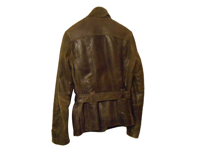 Autre Marque Dior Galliano Lederjacke Khaki - Ansicht 2