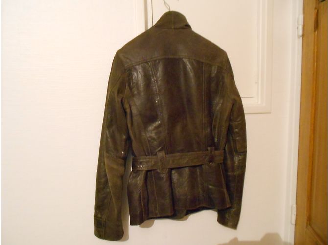 Autre Marque Dior Galliano Lederjacke Khaki - Ansicht 4