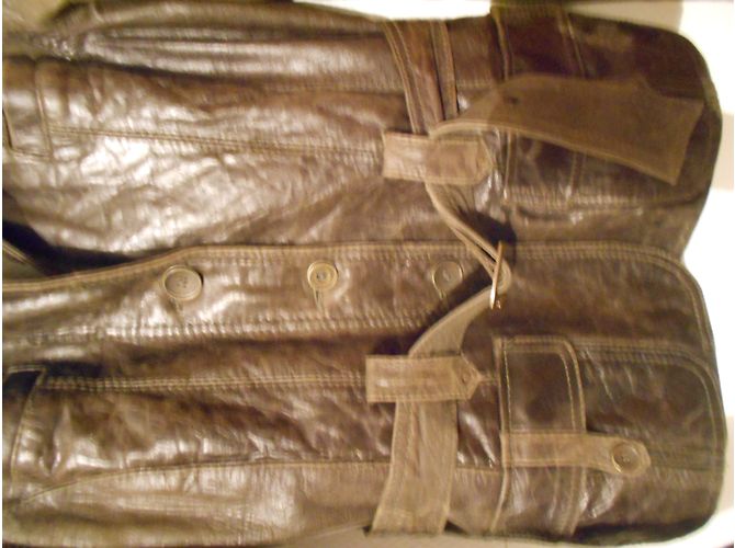 Autre Marque Dior Galliano Lederjacke Khaki - Ansicht 6