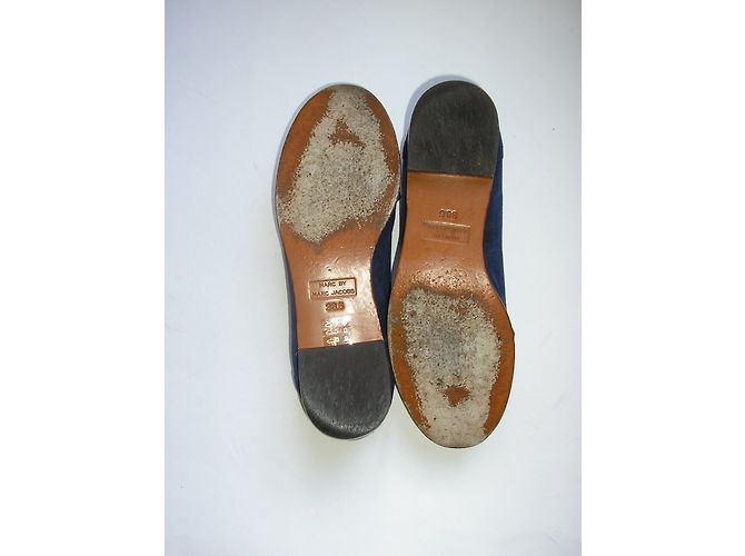 Marc by Marc Jacobs Ballerine Blu in Pelle Scamosciata - vista 5